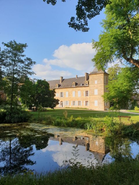 Château de Preisch - Moselle Trois Frontières - Reflet château sur l'étang